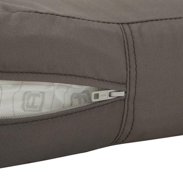 Maple Dark Taupe 25 In. x 25 In. Square Patio Seat Cushion Slip Cover, image 4