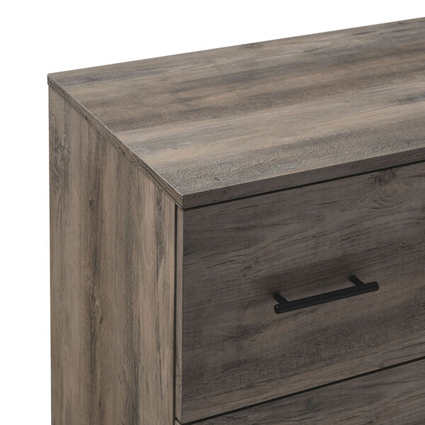 Grey Wash Modern Wood 6-Drawer Buffet, image 6