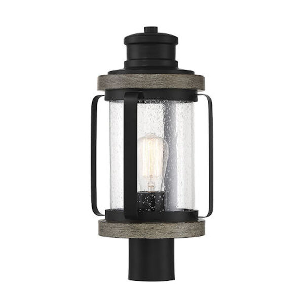 Isabella Black and Gray One-Light Outdoor Post Mount, image 1