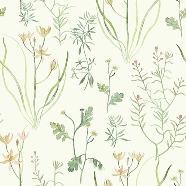 Norlander Off White Alpine Botanical Wallpaper, image 1