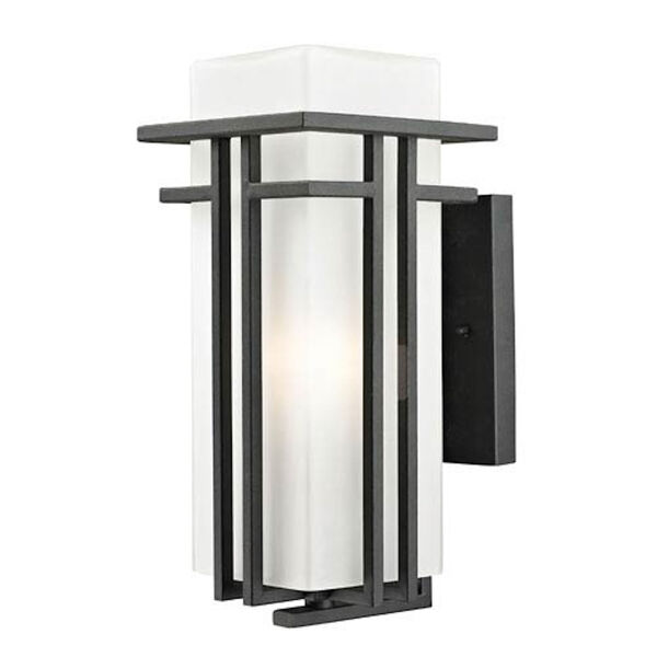 Abbey Black Outdoor Wall Light, image 1
