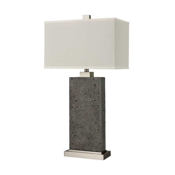 Tenlee Green Rough Concrete and Satin Nickel One-Light Table Lamp, image 2