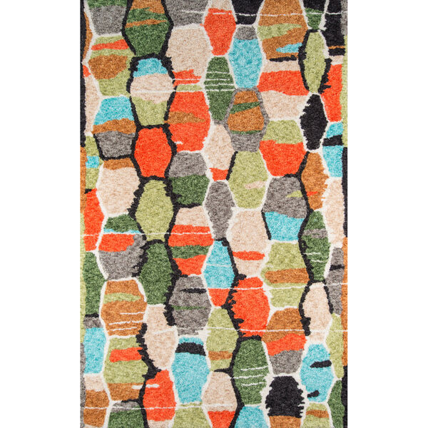 Bungalow Tiles Multicolor Rectangular: 7 Ft. 6 In. x 9 Ft. 6 In. Rug, image 1