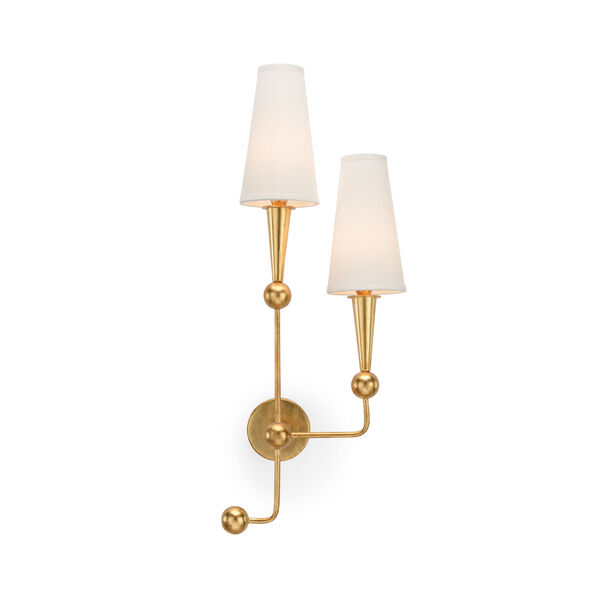 Cavendish Antique Gold Two-Light Left Wall Sconce, image 1