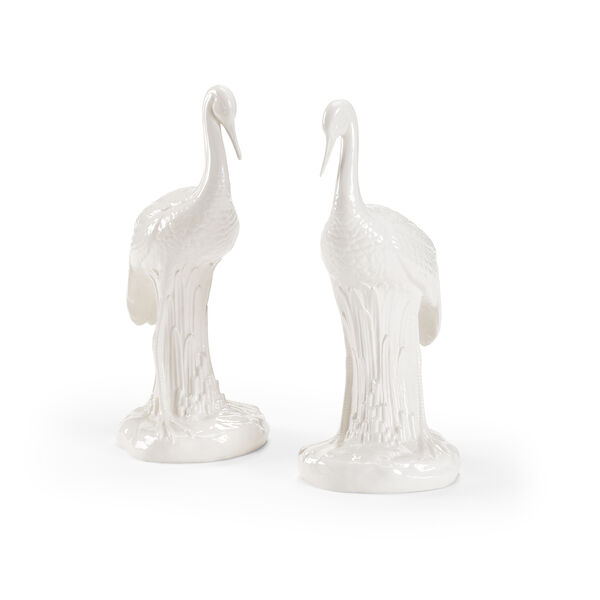 White Large Heron Figurines- Pair, image 1