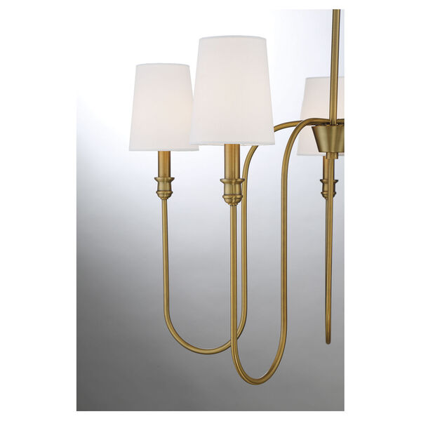 Selby Natural Brass Five-Light Chandelier, image 6