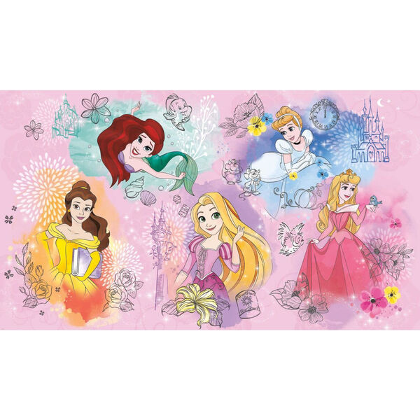 Disney Princess Pink And Yellow Peel And Stick Murals, image 1