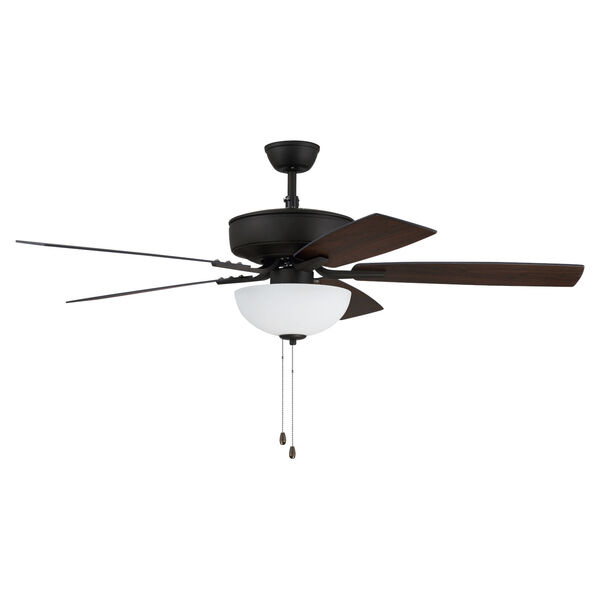 Pro Plus Espresso 52-Inch Two-Light Ceiling Fan with White Frost Bowl Shade, image 4