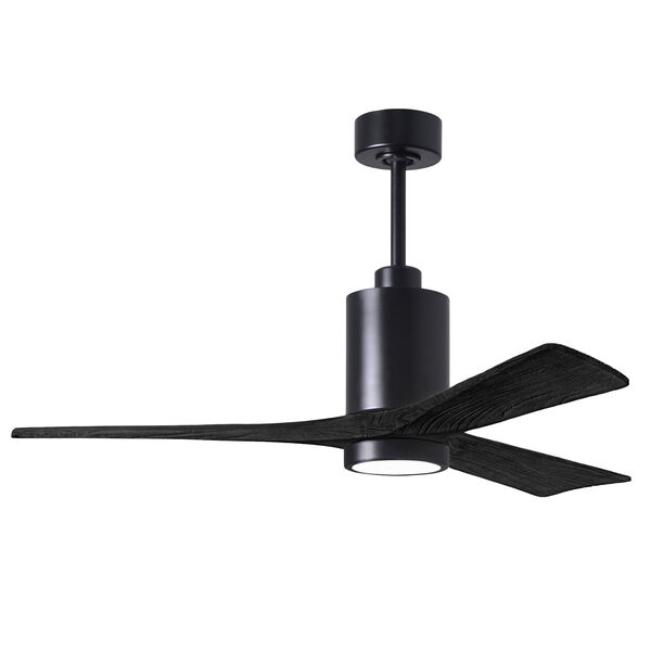 Patricia-3 Matte Black 52-Inch Ceiling Fan with LED Light Kit, image 4