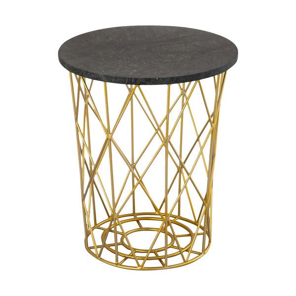 Minter Gold Drum Side Table, image 2