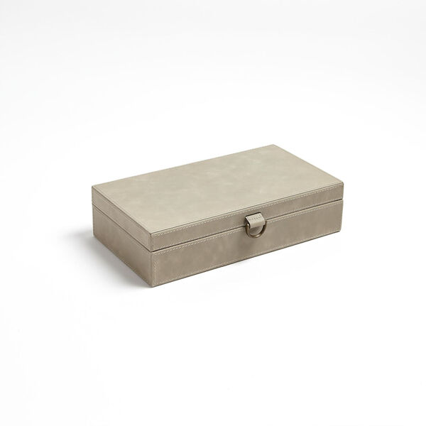 Studio A Home Light Gray Medium Marbled Leather D Ring Box, image 1