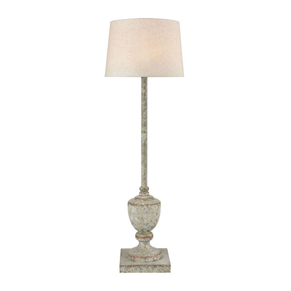 Regus Grey and Antique White One-Light Outdoor Floor Lamp, image 1