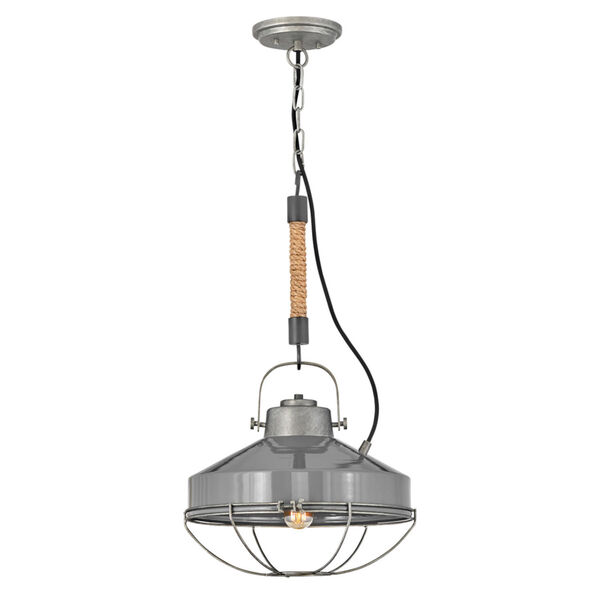 Brooklyn Rustic Pewter 14-Inch One-Light Pendant, image 1