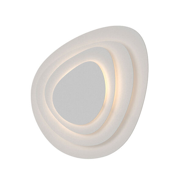 Abstract Panels Textured White LED 4-Plate Wall Sconce, image 1
