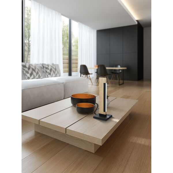 Camacho Black and Natural Integrated LED Table Lamp, image 3