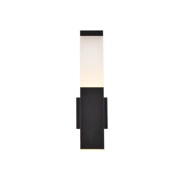 Raine Black 260 Lumens 16-Light LED Outdoor Wall Sconce, image 1