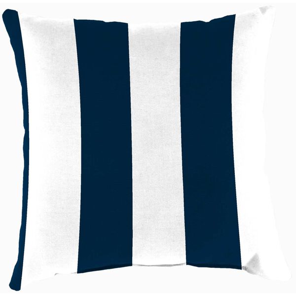 Cabana Navy Blue 18 x 18 Inches Square Knife Edge Outdoor Throw Pillow, image 1