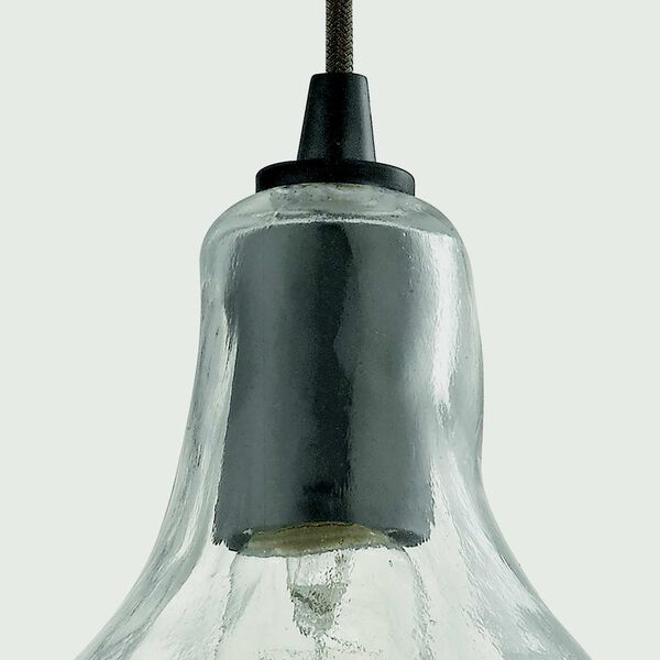 Hand Formed Glass Oil Rubbed Bronze One-Light Pendant, image 2