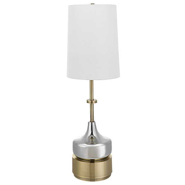Como Chrome and Antique Brass One-Light Table Lamp, image 4