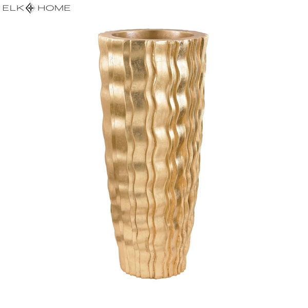 Wave Vessel Gold 35-Inch Vase, image 3