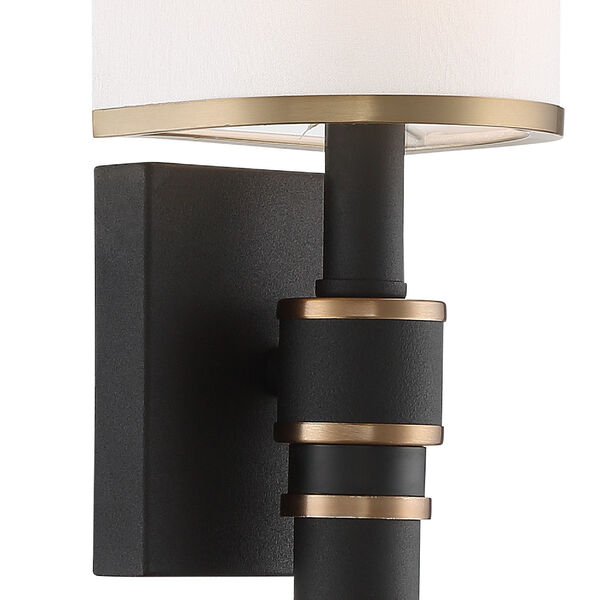 Sloane Vibrant Gold and Black Forged Five-Inch One-Light Wall Sconce, image 3