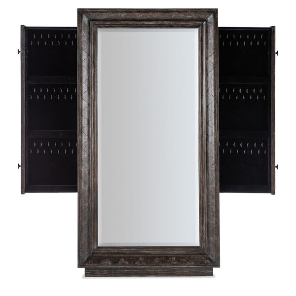 Traditions Rich Brown Floor Mirror with Hidden Jewellery Storage, image 4