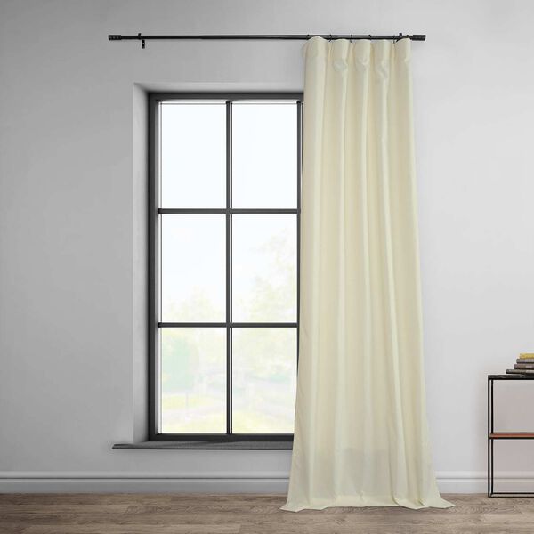 Ivory Dobby Linen 84-Inch Curtain Single Panel, image 2