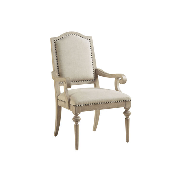 Malibu Warm Taupe Aidan Upholstered Arm Chair, image 1