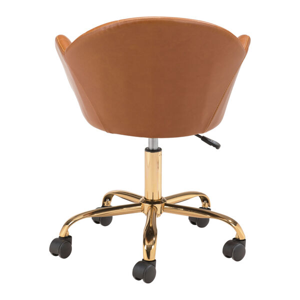 Sagart Tan and Gold Office Chair, image 5