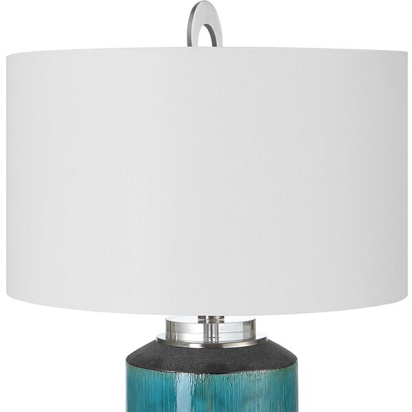 Maui Aqua Blue and Bronze Table Lamp, image 5