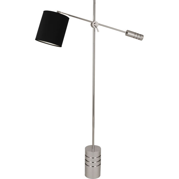 Campbell Black, Silver One-Light Floor Lamp, image 1