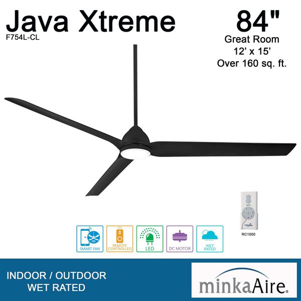 Java Xtreme 84-Inch Integrated LED Outdoor Ceiling Fan with Wi-Fi, image 6