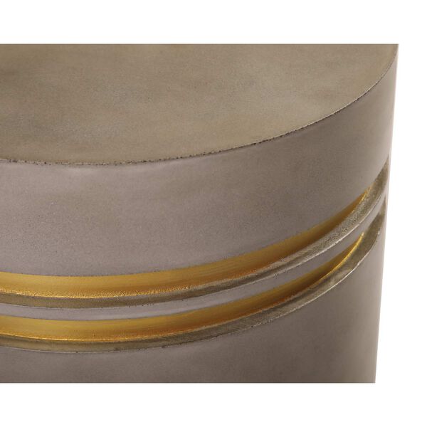Perpetual Joy Slate Gray and Gold Ring Santori Double Ring Tall Accent Table, image 3