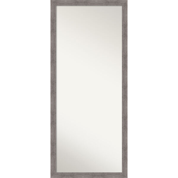Pinstripe Gray 28W X 64H-Inch Full Length Floor Leaner Mirror, image 1
