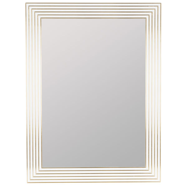 Keetan White and Gold 40 x 30-Inch Wall Mirror, image 2
