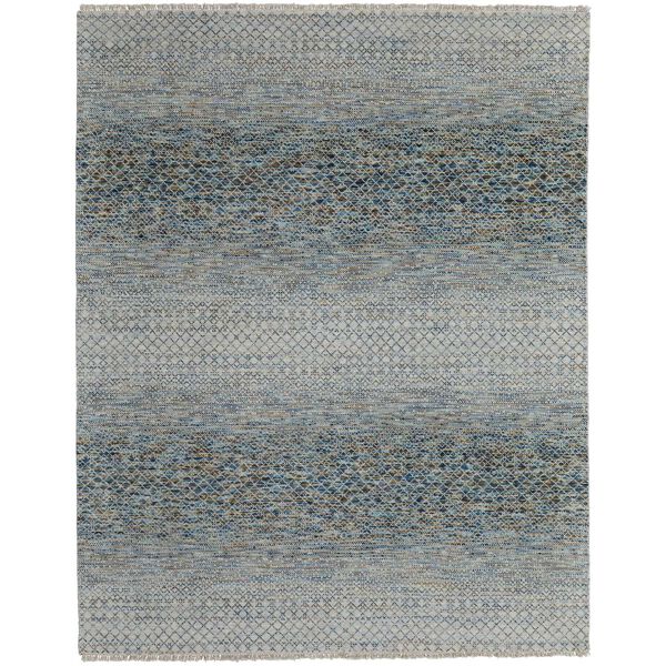Branson Blue Ivory Brown Rectangular 5 Ft. 6 In. x 8 Ft. 6 In. Area Rug, image 1