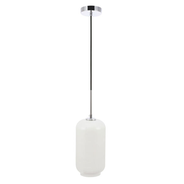 Collier Chrome Six-Inch One-Light Mini Pendant with Frosted White Glass, image 5