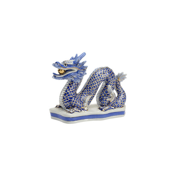 Blue and Off White Blue Dragon, image 1
