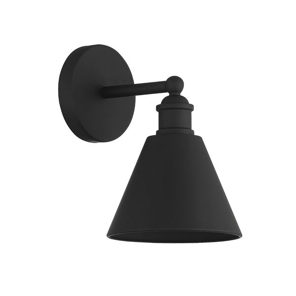 Chelsea Matte Black Seven-Inch One-Light Wall Sconce, image 2