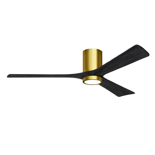 Irene-3HLK Brushed Brass and Matte Black 60-Inch Ceiling Fan with LED Light Kit, image 1