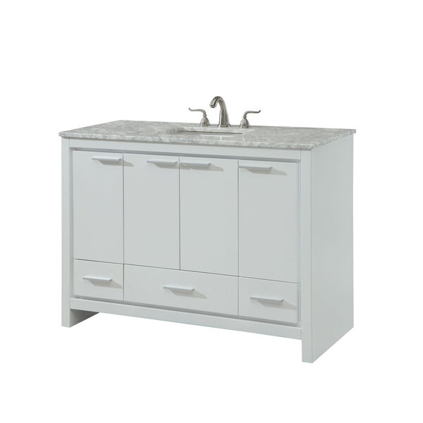 Filipo White 48-Inch Vanity Sink Set, image 2