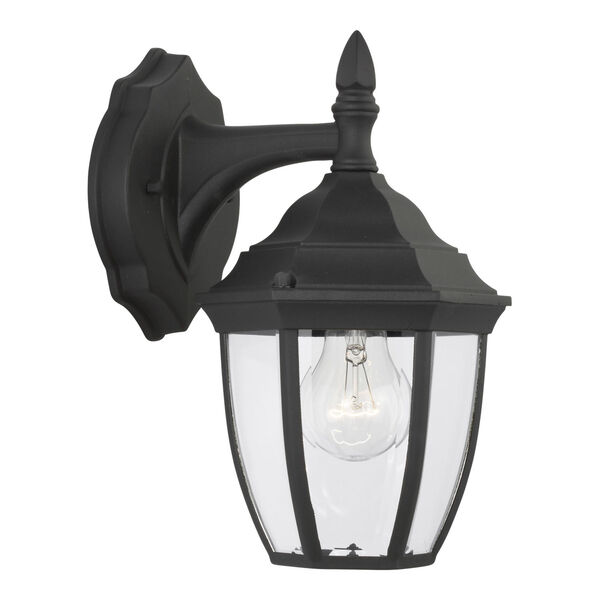 Bakersville Black One-Light Outdoor Wall Sconce with Clear Beveled Shade, image 2