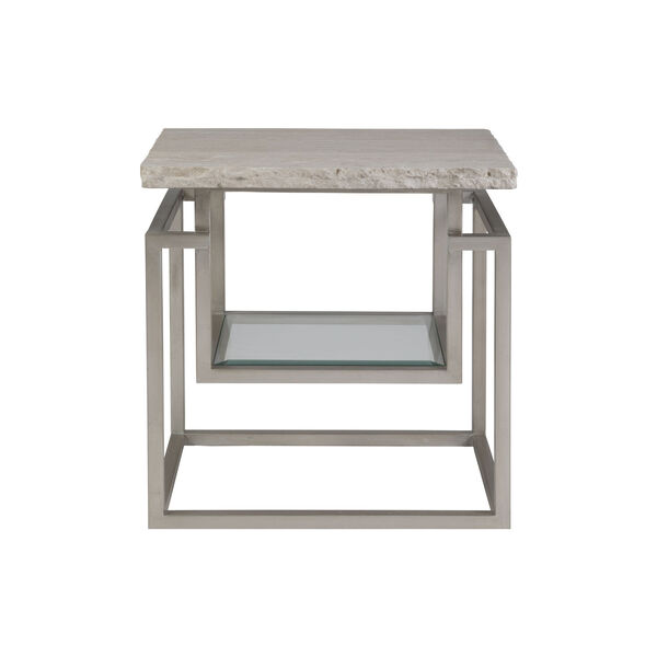 Signature Designs Silver Beige Theo Rectangular End Table, image 3