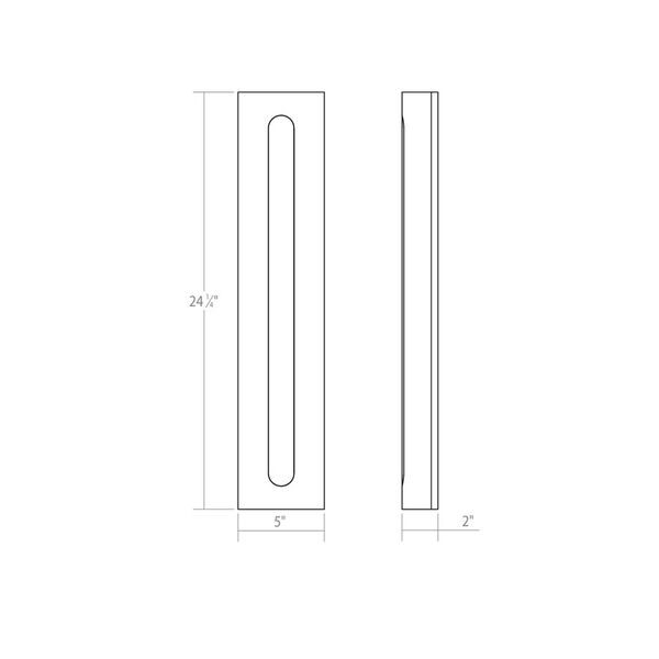 Porta Textured White 24-Inch LED Sconce, image 3