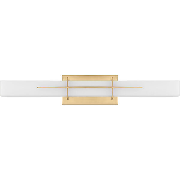 Gemini Aged Brass 28-Inch Integrated LED One-Light Bath Vanity with Opal Etched Glass, image 6