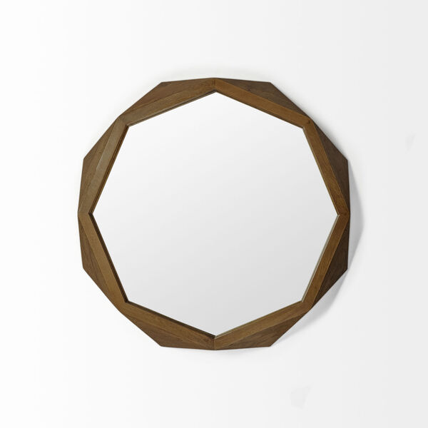 Aramis I Brown Octagonal Wall Mirror, image 2