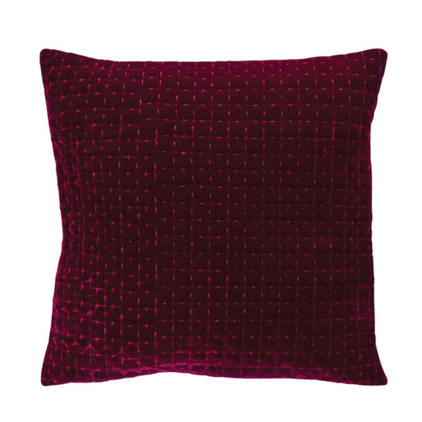 Burgundy 15-Inch Square Polyester Pillow, image 1