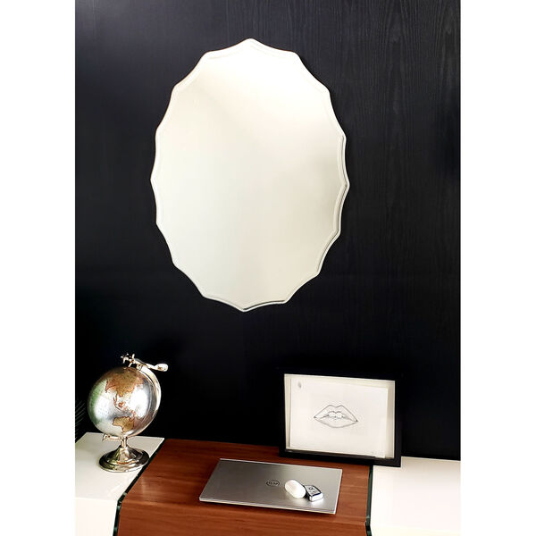 Oval Scalloped Bathroom Mirror, image 2