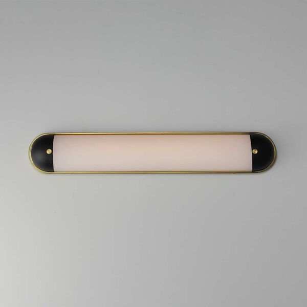Capsule Black Natural Aged Brass 30-Inch One-Light Bath Strip, image 3