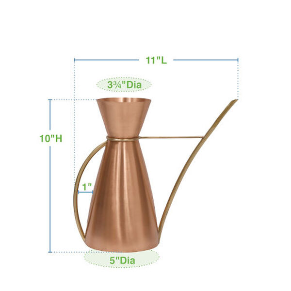 Brushed Copper Watering Carafe, image 2